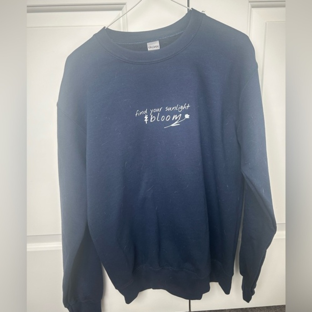 NWOT Find your Sunlight and Bloom unisex navy sweater
